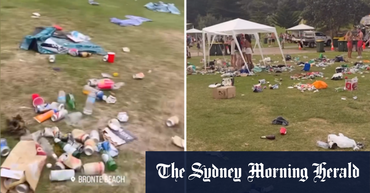 Video Bronte Beach trashed after Christmas Day celebrations