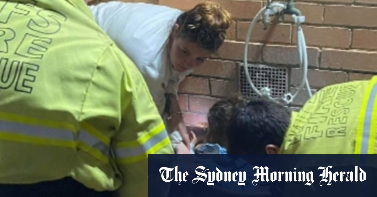 One-year-old girl rescued after becoming stuck in a drain