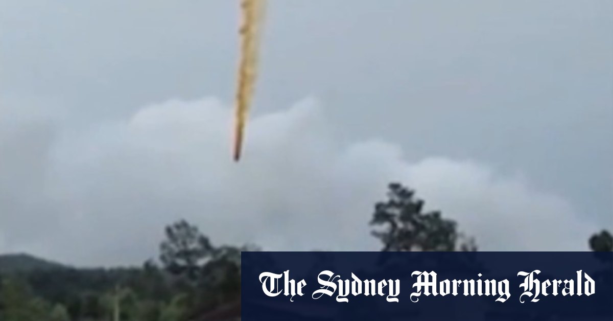 Suspected Chinese rocket debris seen falling over village after launch, video shows