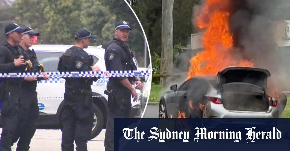 Video Car torched after vehicle shot at in Sydney’s west
