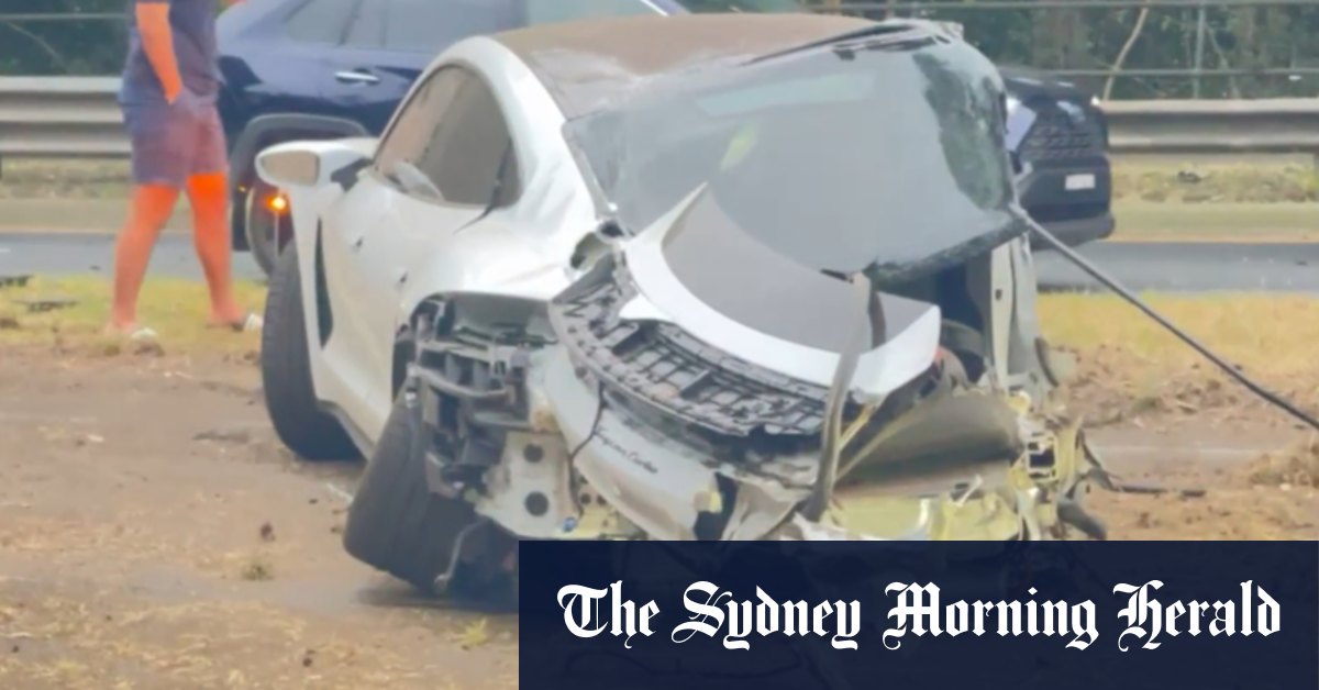 Porsche crashes into two cars on Sydney’s Upper North Shore