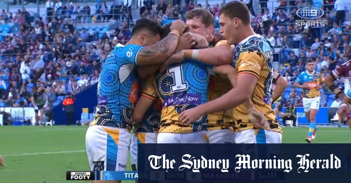 Video: Jayden Campbell scores his first try in the NRL