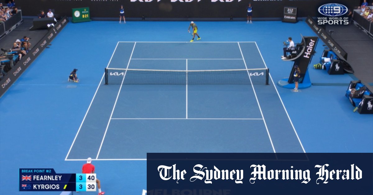Video Australian Open Highlights Jacob Fearnley v Nick Kyrgios