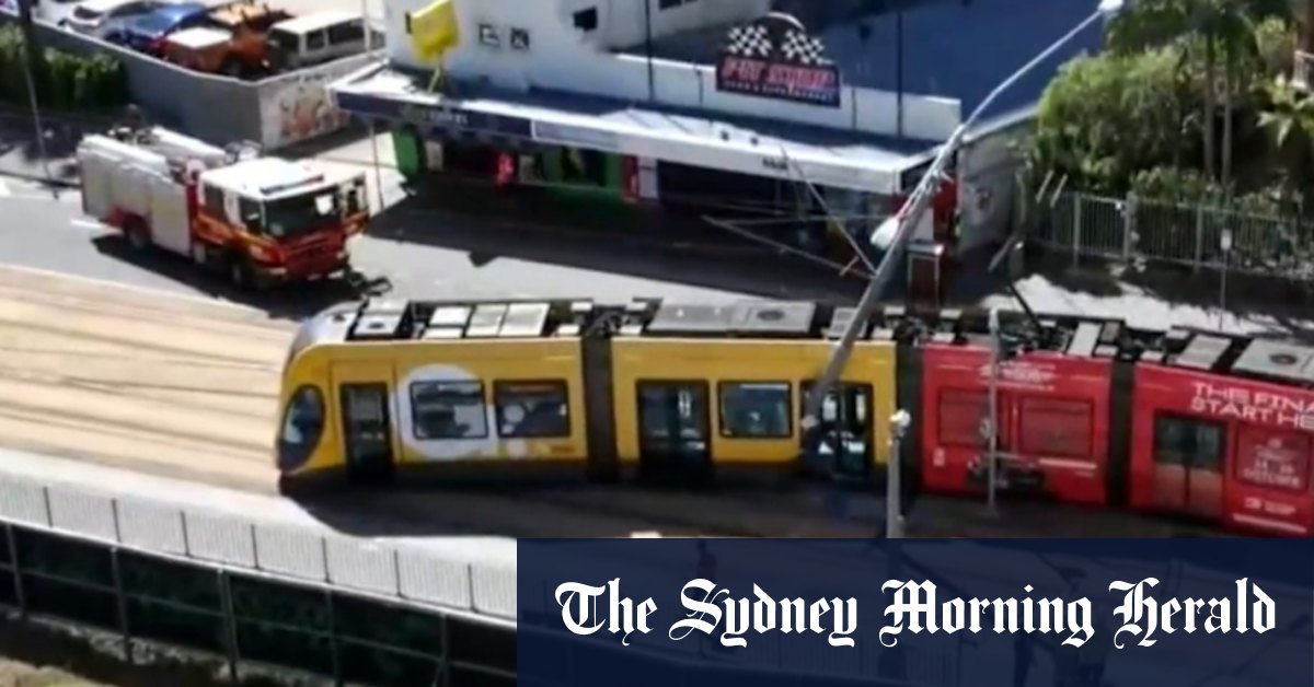 Tram derails near Surfers Paradise