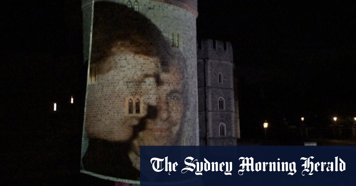 Trump–Epstein images projected onto Windsor Castle