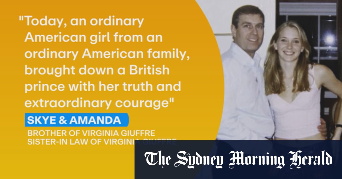 Family of Prince Andrew’s main accuser Virginia Guiffre issues statement