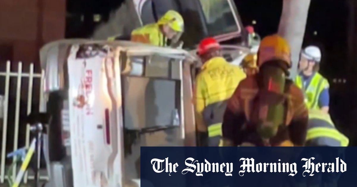 High-speed accident leaves man trapped in car