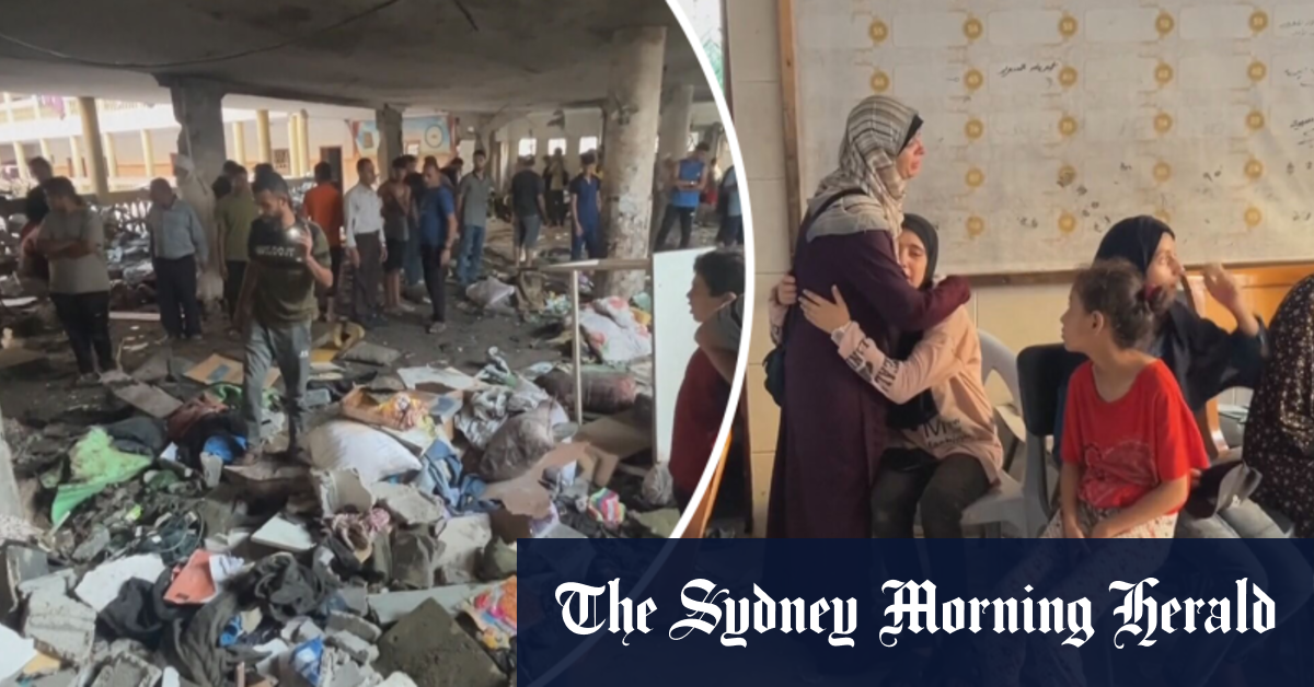 Attack on Gaza school that killed dozens condemned by aid organisations