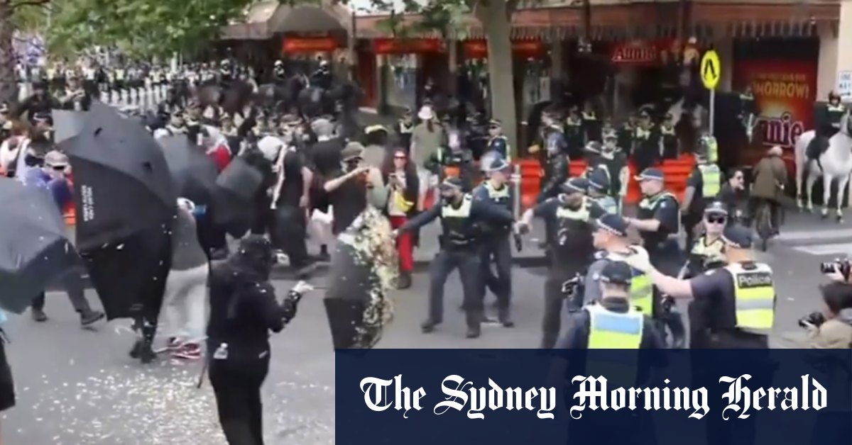 Victorian premier claims protest violence was ‘disgraceful ...