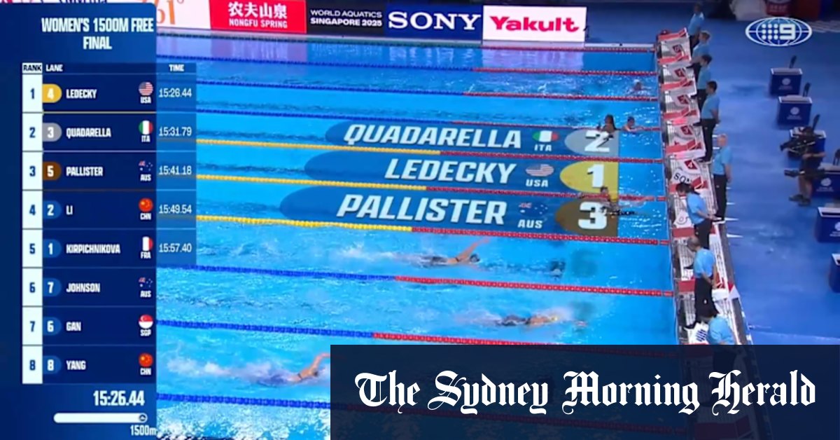 Ledecky Wins Gold, Pallister Earns Bronze - Swimming Results - News Directory 3