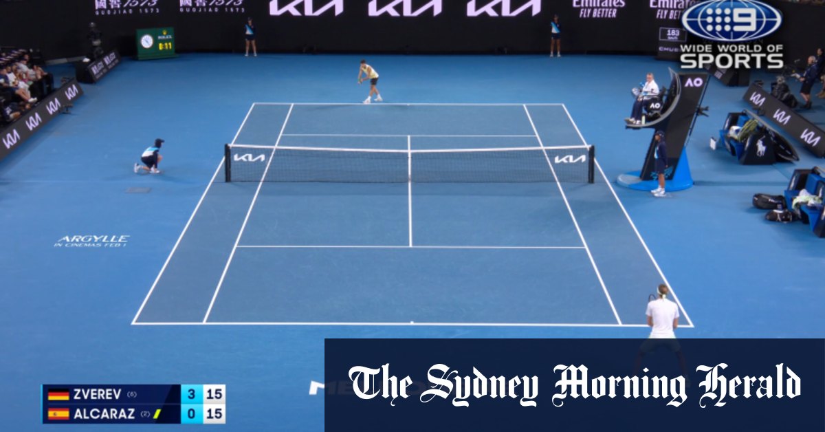 Video Australian Open Highlights Alexander Zverev v Carlos Alcaraz