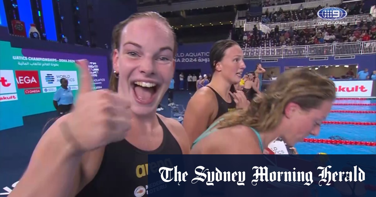 Video Women 4x100m Freestyle Relay final World Aquatics Championships