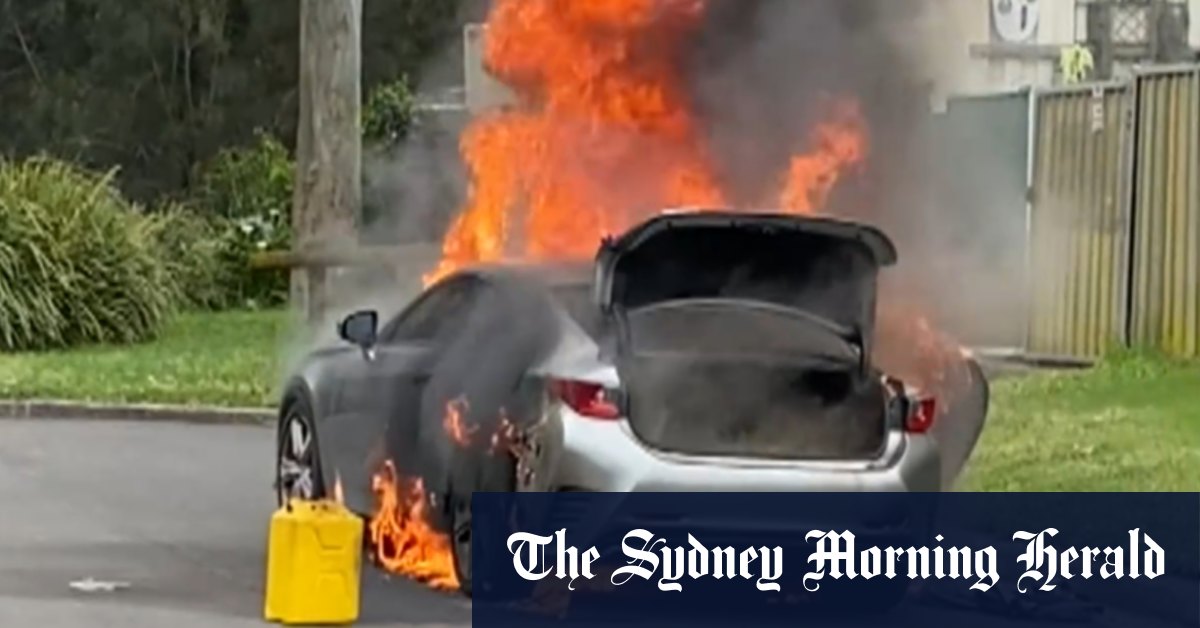 Video Police investigate after shooting and car fire in Sydney's west