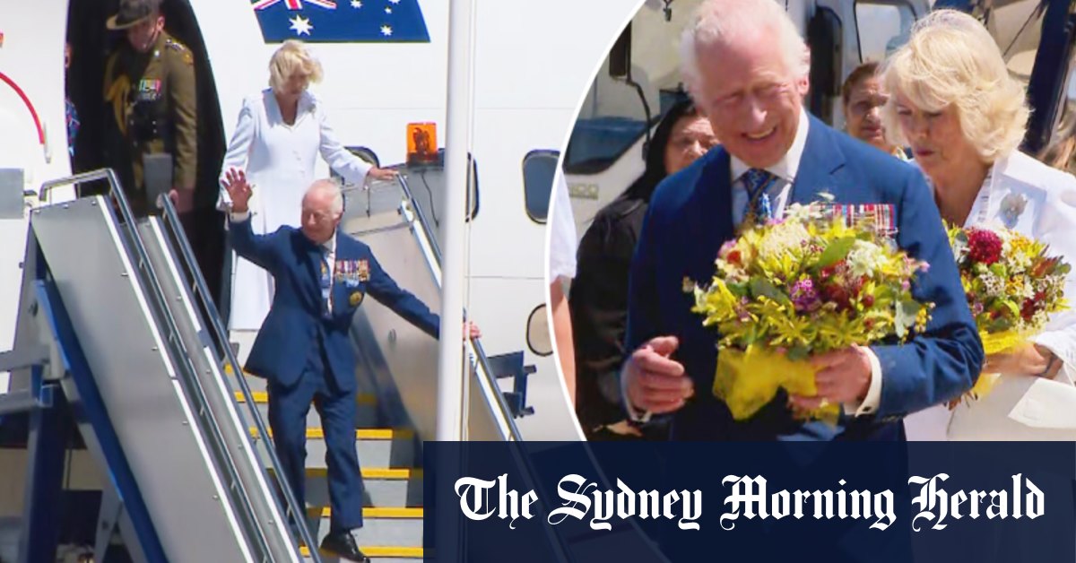 King Charles and Queen Camilla land in Canberra