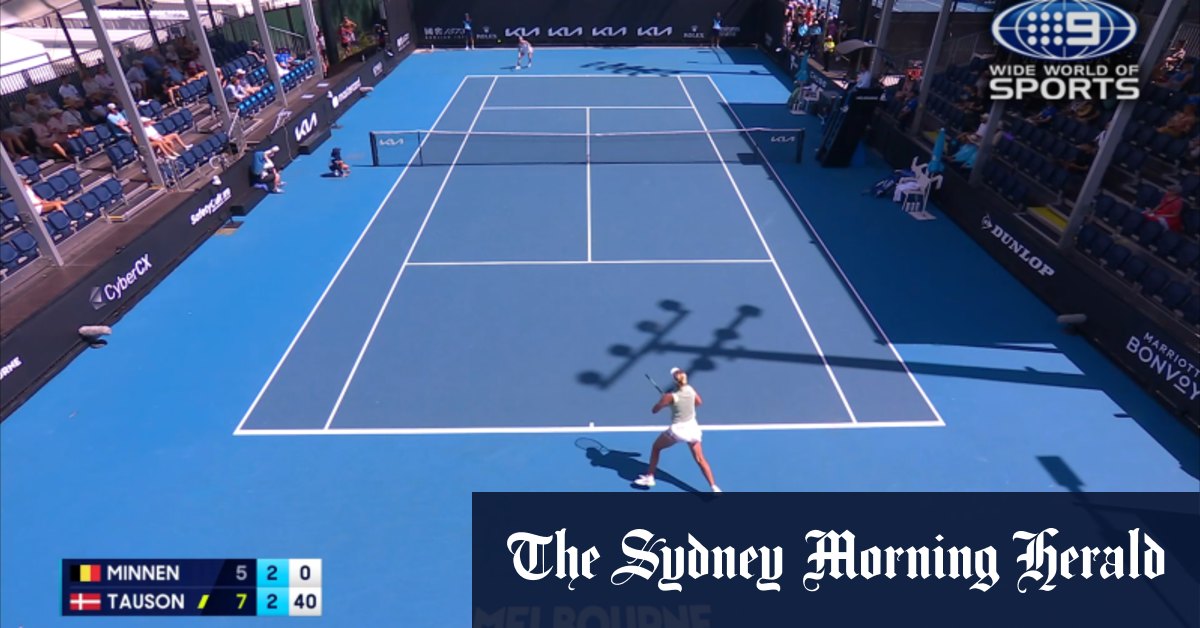 Video Australian Open Highlights Greet Minnen v Clara Tauson
