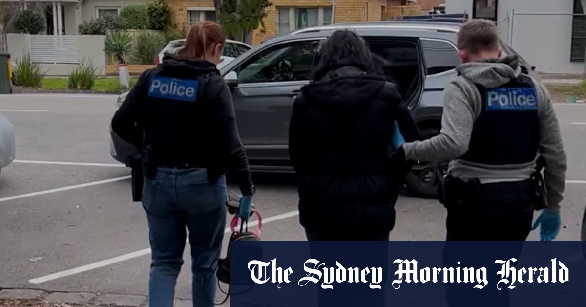 Police arrest three people after they allegedly stormed an Israeli restaurant on Friday night.