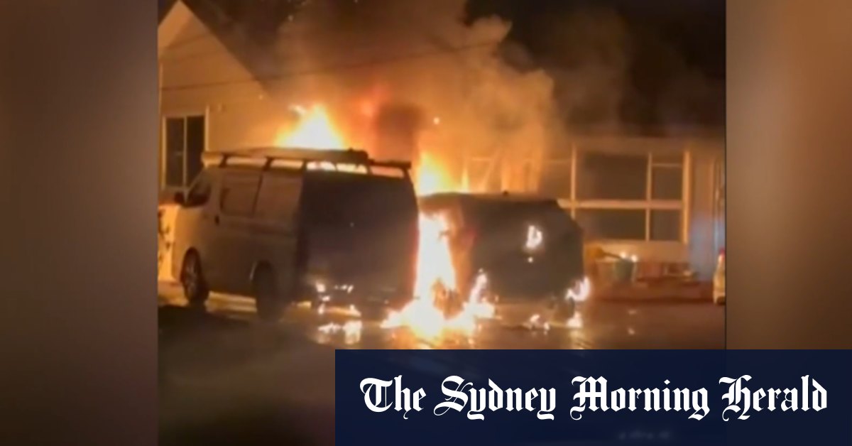 Four people evacuated after car fire sets Sydney home alight