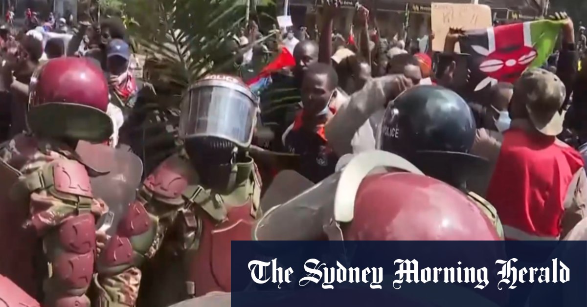 Dozens injured after police open fire on protesters in Kenya