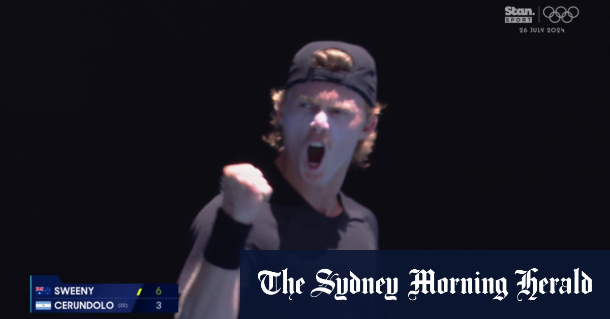Video: Aussie underdog stuns seed in first set