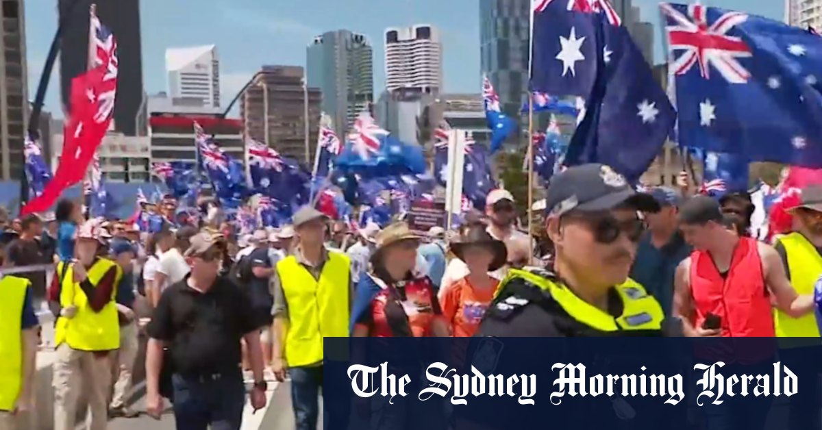 Thousands gather for protest in Brisbane