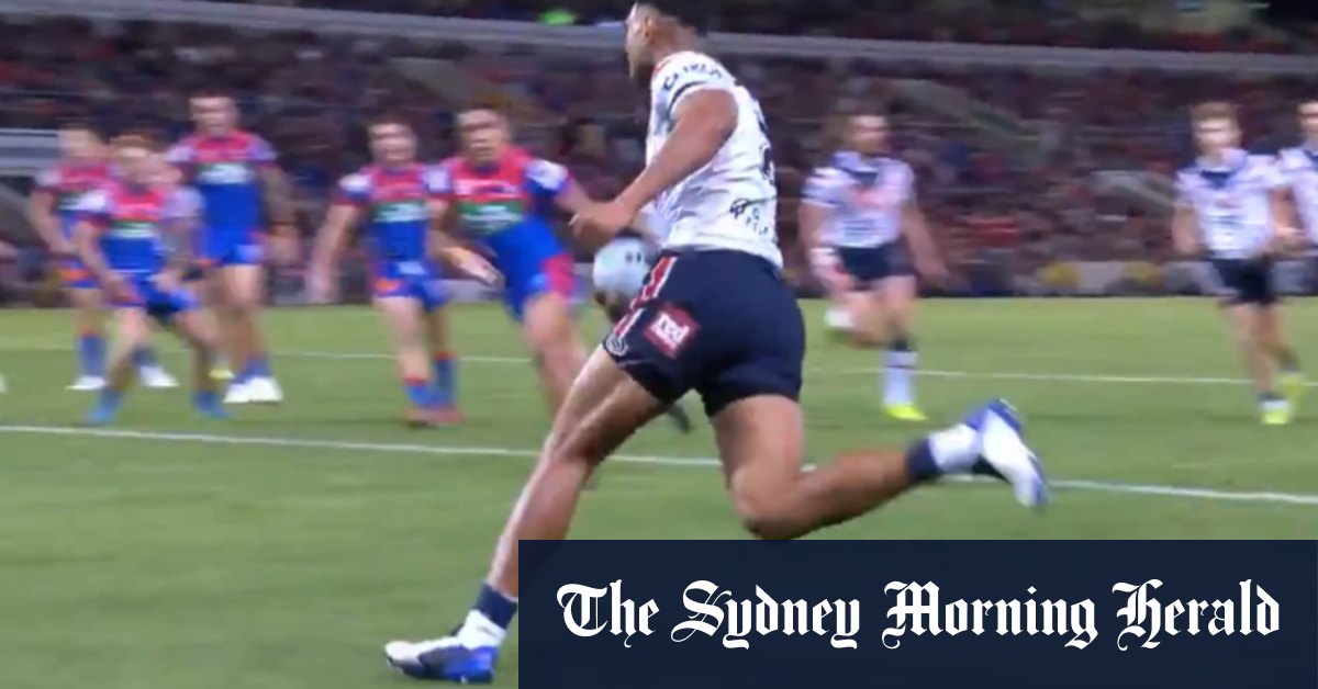 Video: Daniel Tupou scores for the Roosters