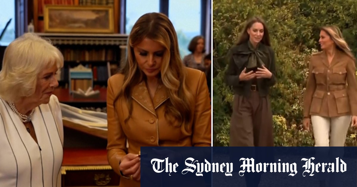 Catherine, Princess of Wales and Queen Camilla host Melania Trump at Windsor