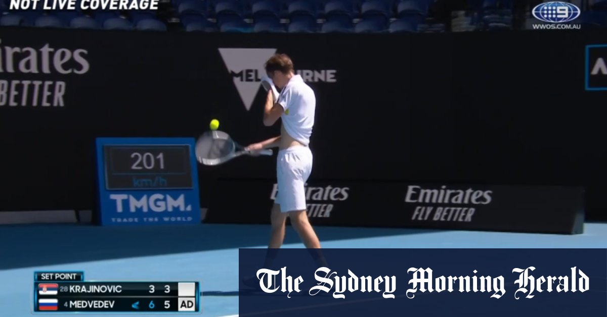 Video: Daniil Medvedev brings out booming 201-km second serve ace