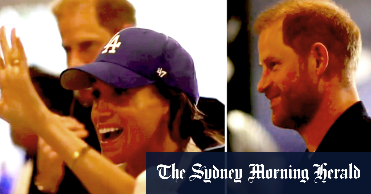 Prince Harry and Meghan attend LA baseball game