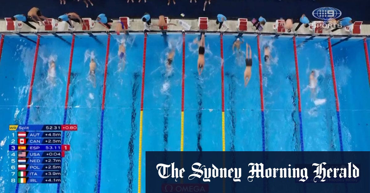 Video Men 4x100m Medley Relay final World Aquatics Championships 2025