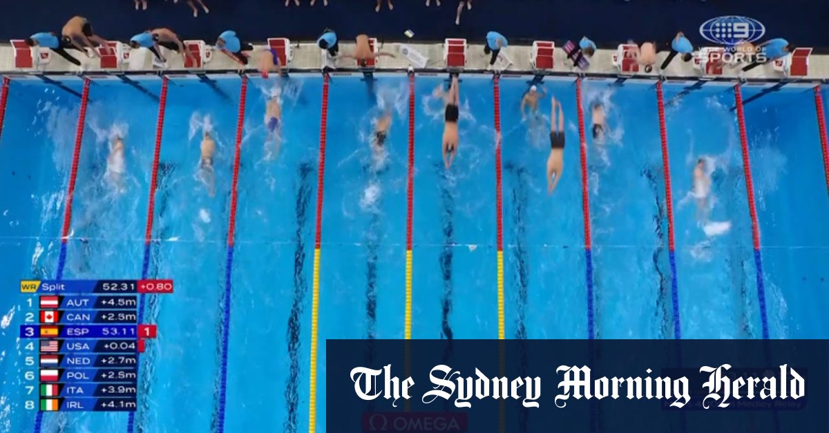 Video Men 4x100m Medley Relay final World Aquatics Championships 2024