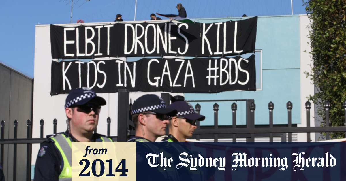 Palestine protesters occupy roof of Port Melbourne factory