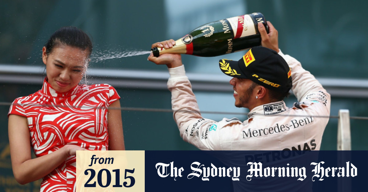 Lewis Hamilton Criticised For Spraying Formula One Hostess In Face With Champagne