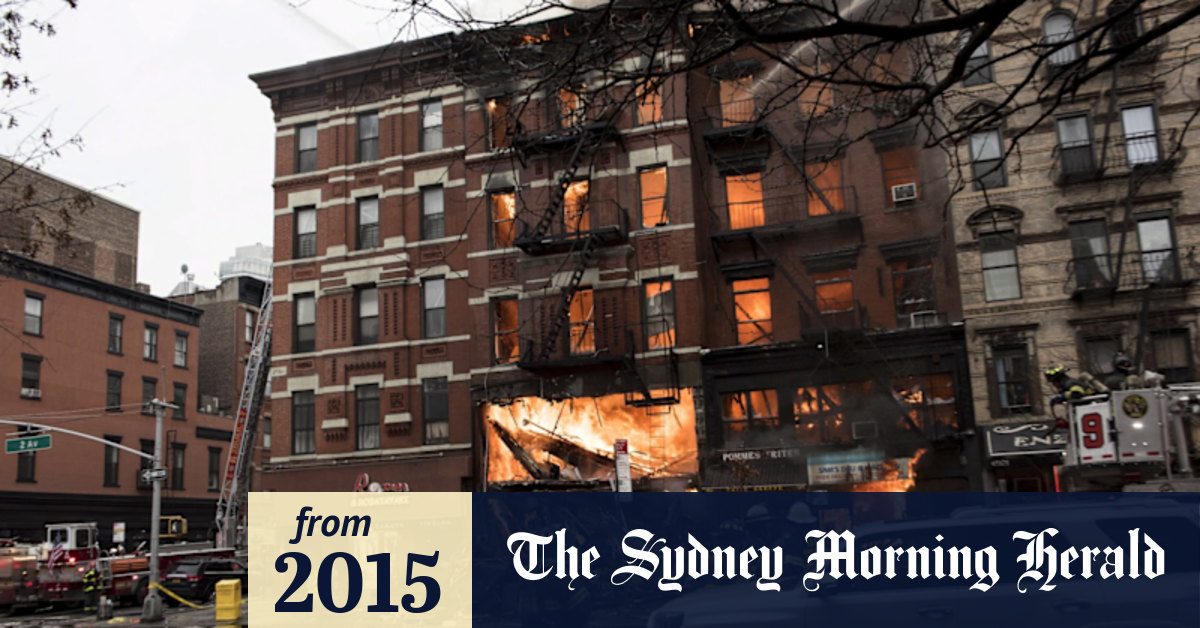 New York apartment block collapses after fire tears through building in ...