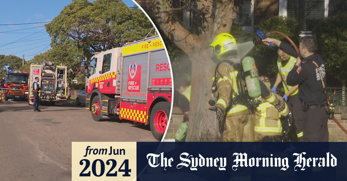 Video: Firefighters save man from Sydney house fire
