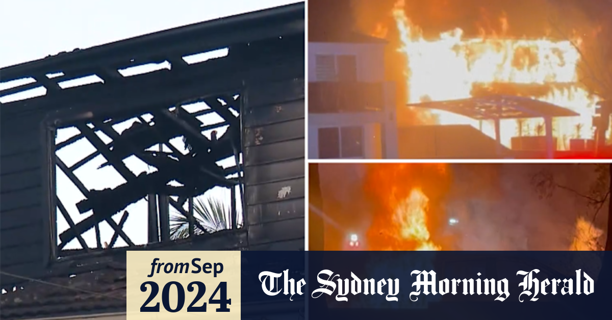 Video: Four men escape injury after suspicious house fire in Sydney’s west