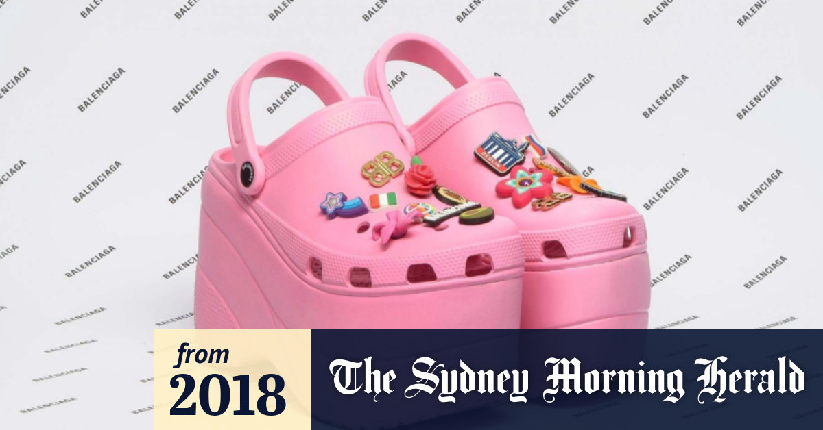 pink crocs balenciaga