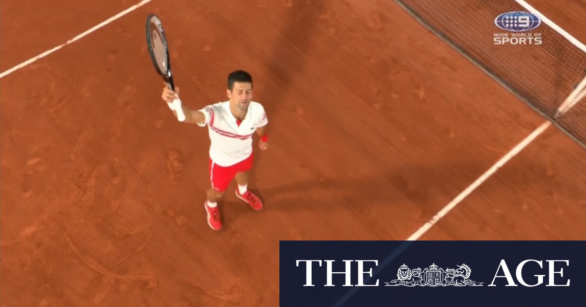 Video: Novak Djokovic books a spot in Roland Garros final