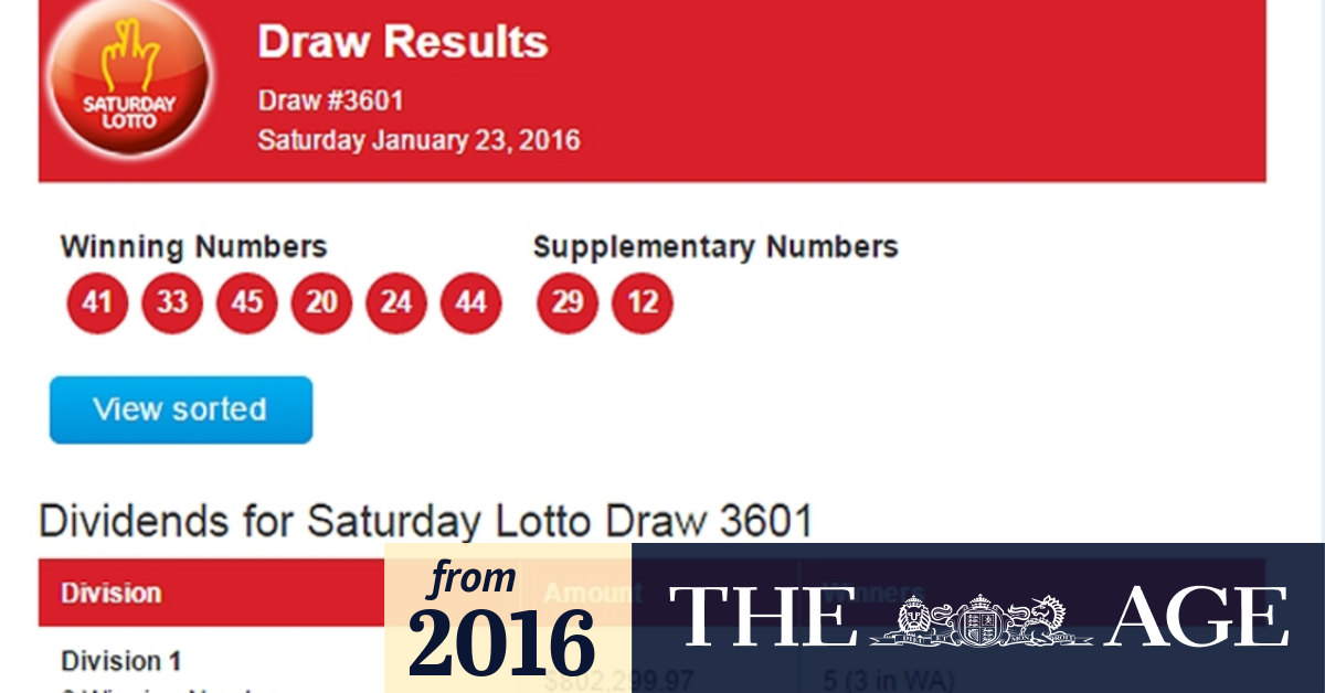 23 january lotto results