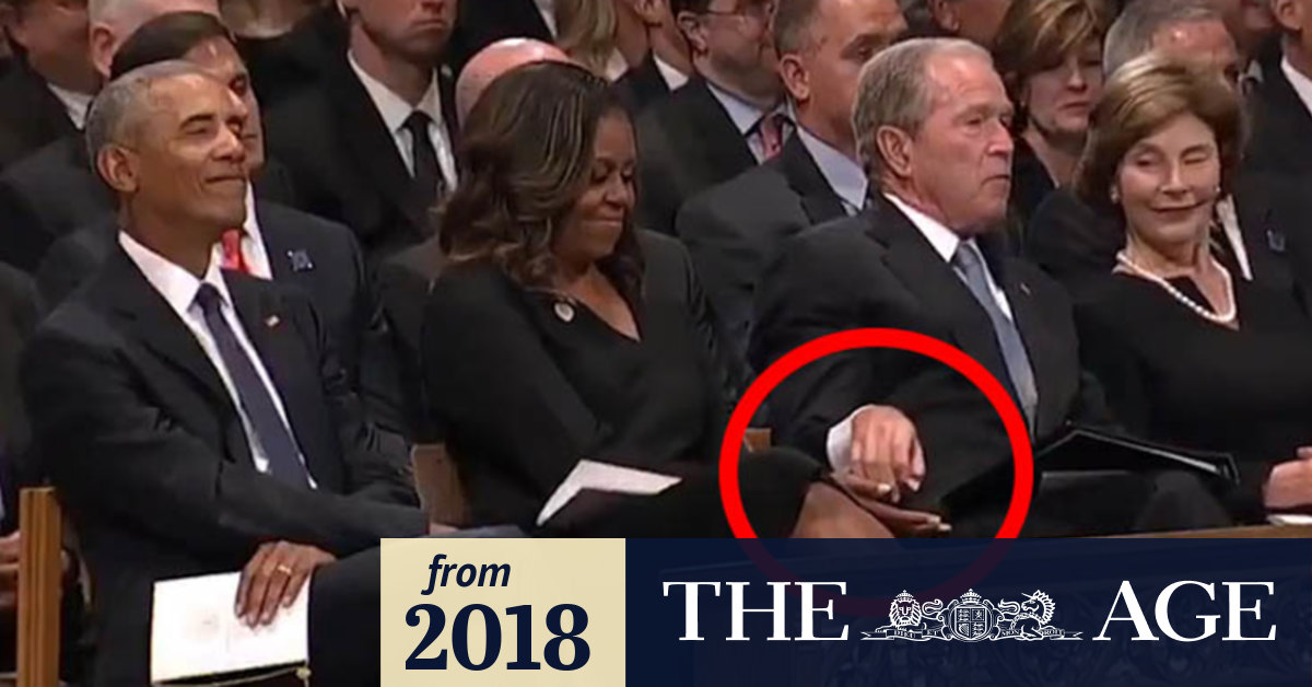George Bush Gives Candy To Michelle Obama