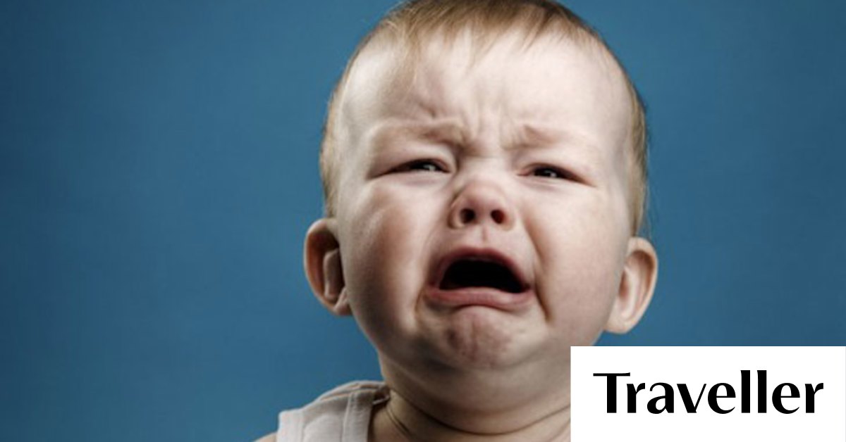 Video Passenger screams at screaming baby