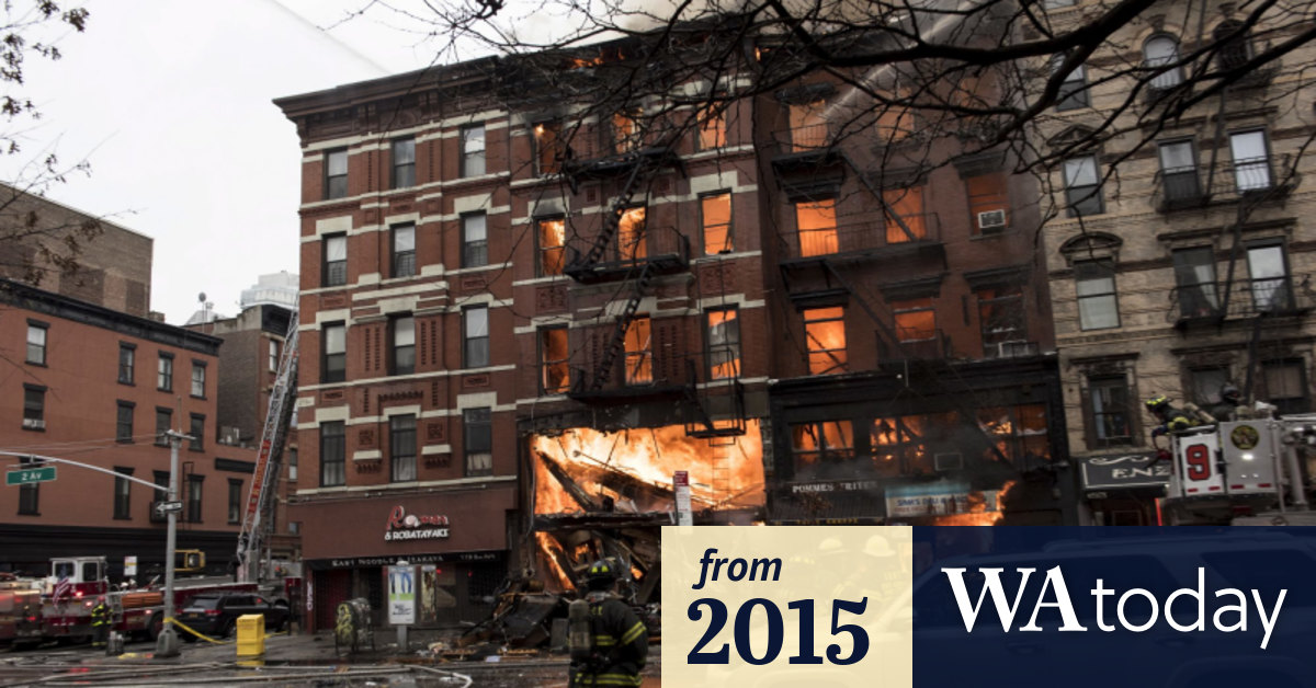 New York apartment block collapses after fire tears through building in