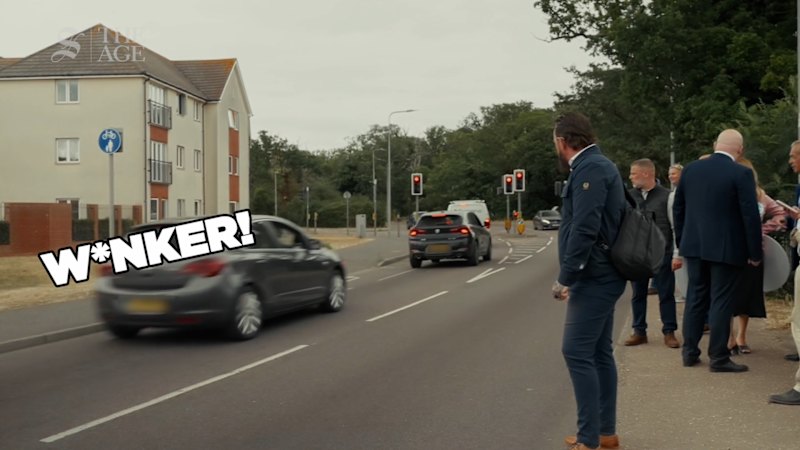 'Instant karma' as woman crashes car after abusing Farage