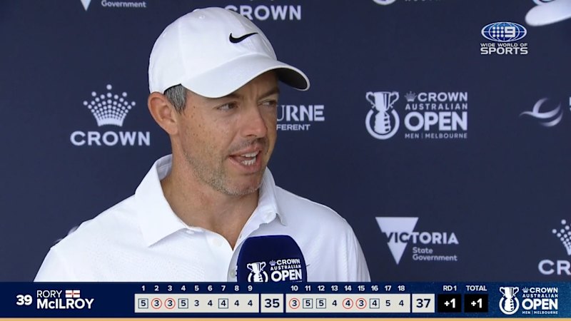 McIlroy﻿ reflects on 'rollercoaster' round