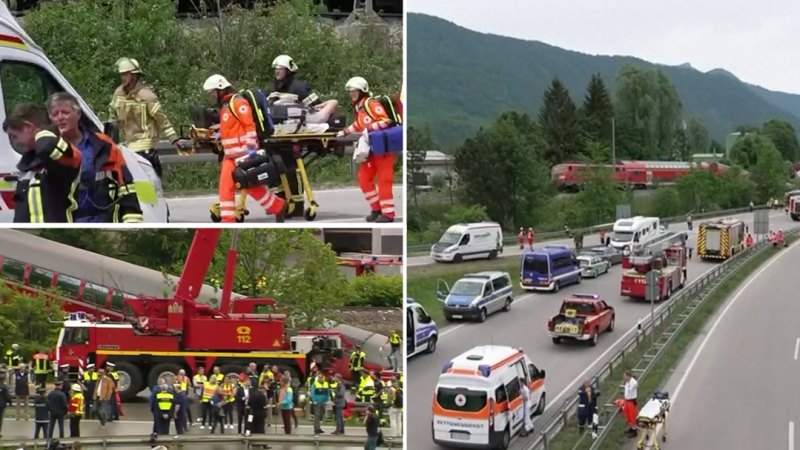 Almanya'da trenin raydan çıkması sonucu en az 4 kişi öldü, onlarca kişi yaralandı