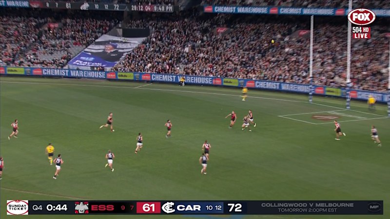 Match clock stops on 44 seconds