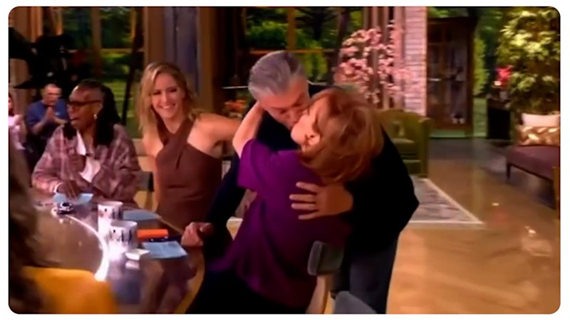 Anson Mount plants unexpected kiss on The View host Joy Behar