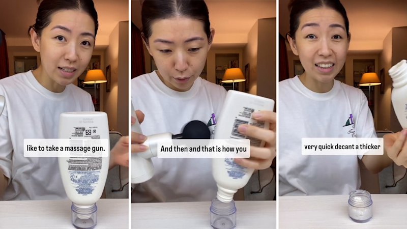 Unexpected hack to get the last bits of lotion out of a bottle