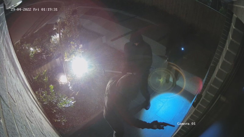 Victoria Police release extraordinary CCTV footage of home invasion