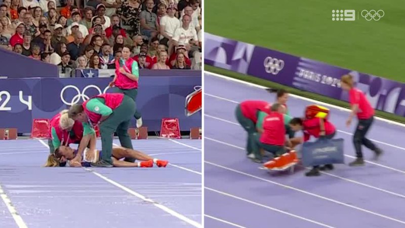 Runner collapses, stretchered off in women's 10k final