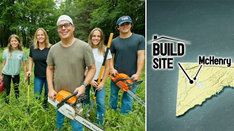 Chad and Laurel check out their build site